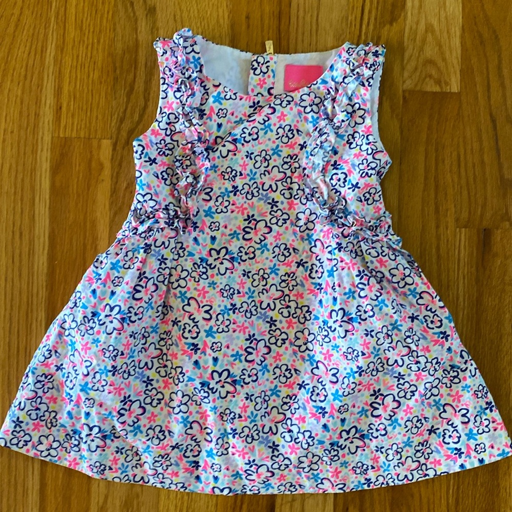 Lilly Pulitzer pastel ruffle detail dress | Sz 2